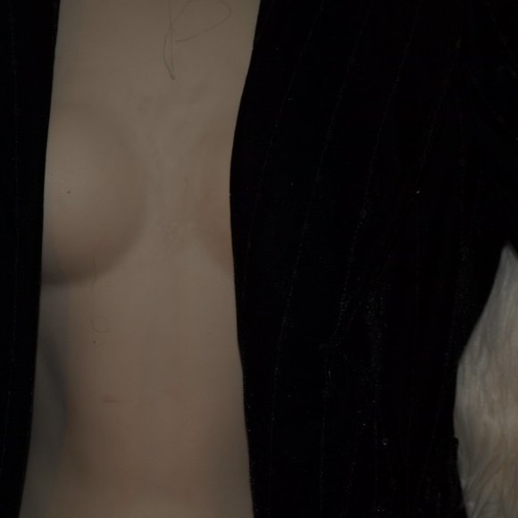 Black Velvet JACKET BY MISS CHEVOUS SIZE S USED ONCE - Picture 3 of 5